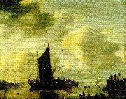 Jan van de Cappelle hamnstycke med speglande vatten